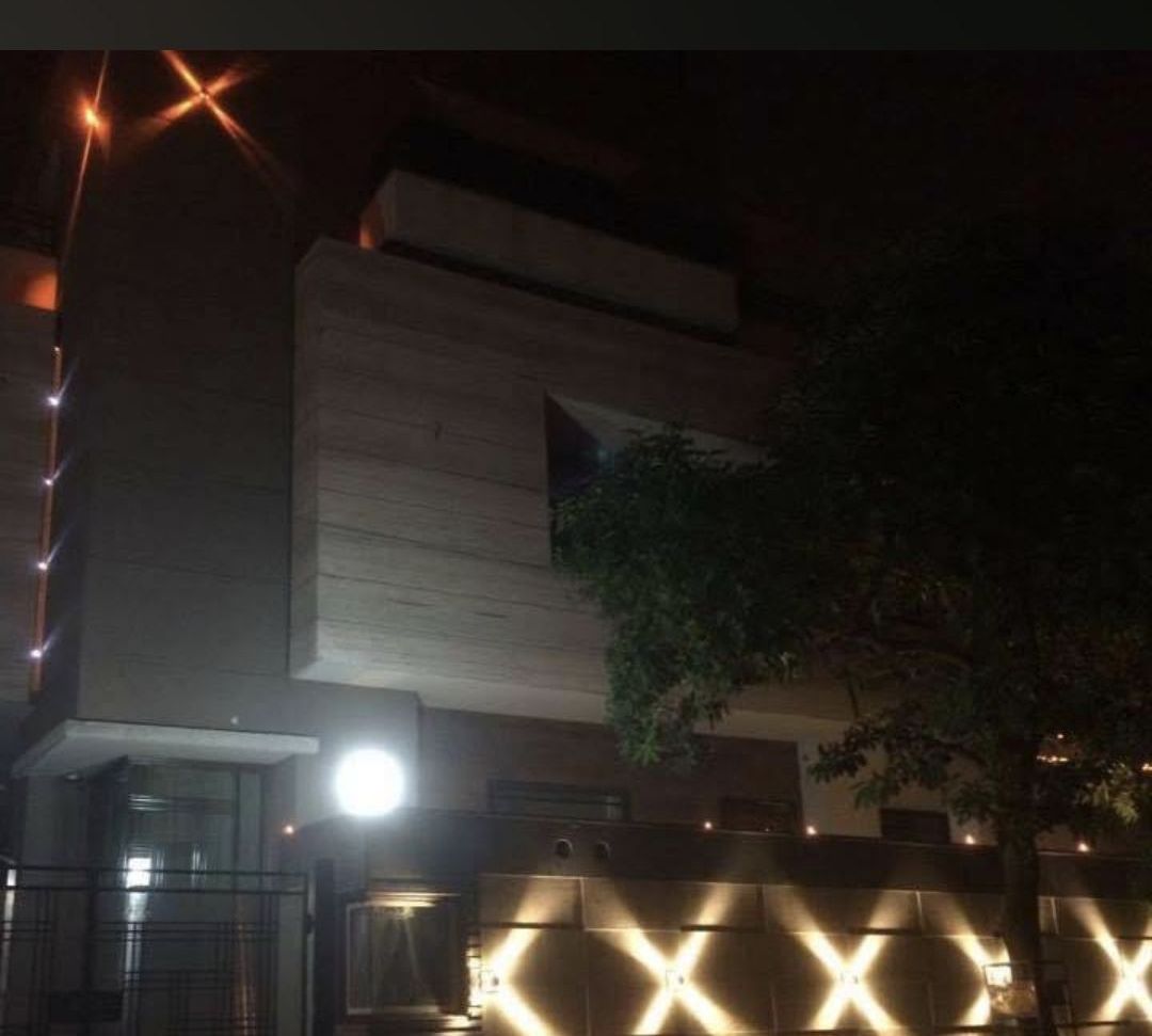 Wavetrap Studios building exterior, evening